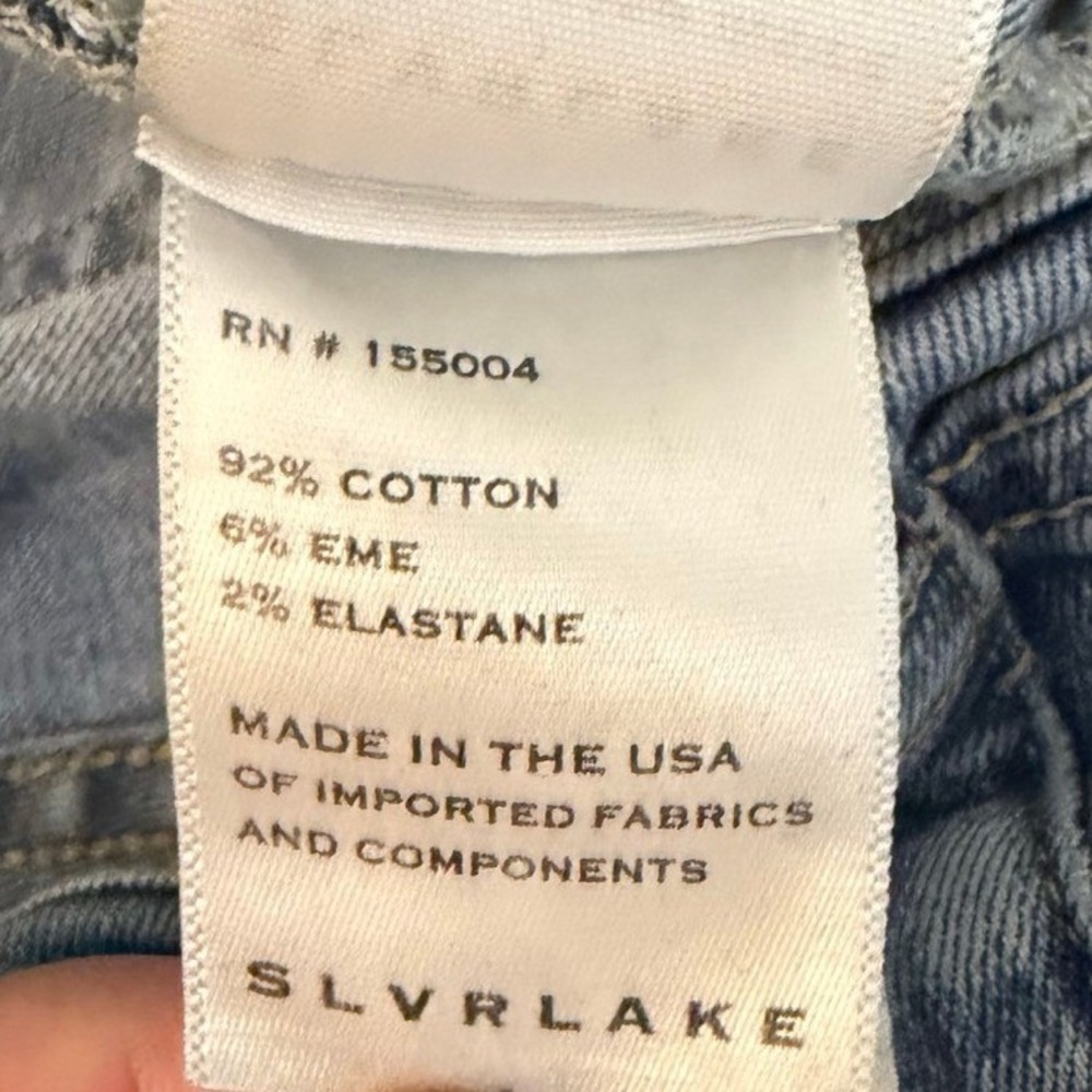SLVRLAKE Beatnik Ankle Jeans Womens 30 High Rise Slim Leg Blue Skies City Luxury - Picture 8 of 9